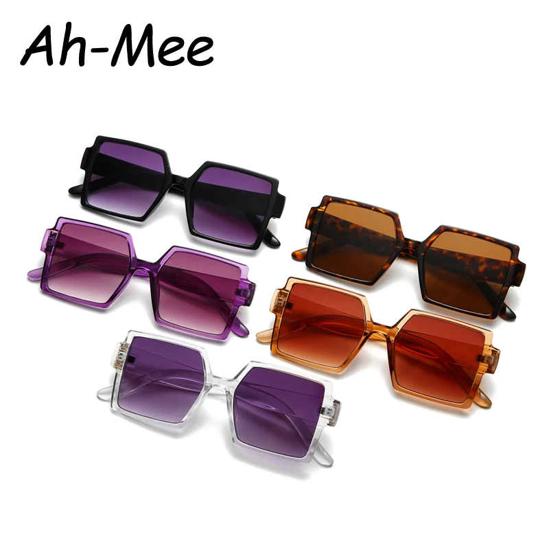 AliExpress Julyrays Cycling 1/2pcs Female Square Large Frame Sunglasses Women Retro Brand Big Frame Sun Glasses Black Fashion Gradient Eyeglasses