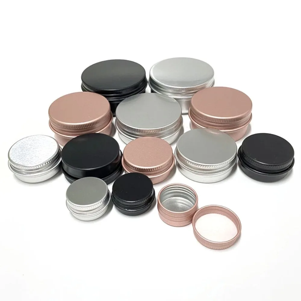 

Aluminum 35*18mm Non Toxic Lip Balm Container Cosmetic with Screw Lid Cream Tin Jar Metal Box Bottle Tea Cans