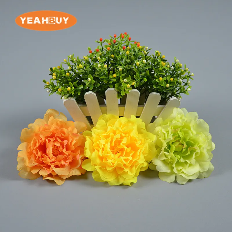 2pcs 13CM Artificial Silk Decorative Peony Flower Heads For DIY Wedding Wall Arch Home Party Decorative High Quality Flowers