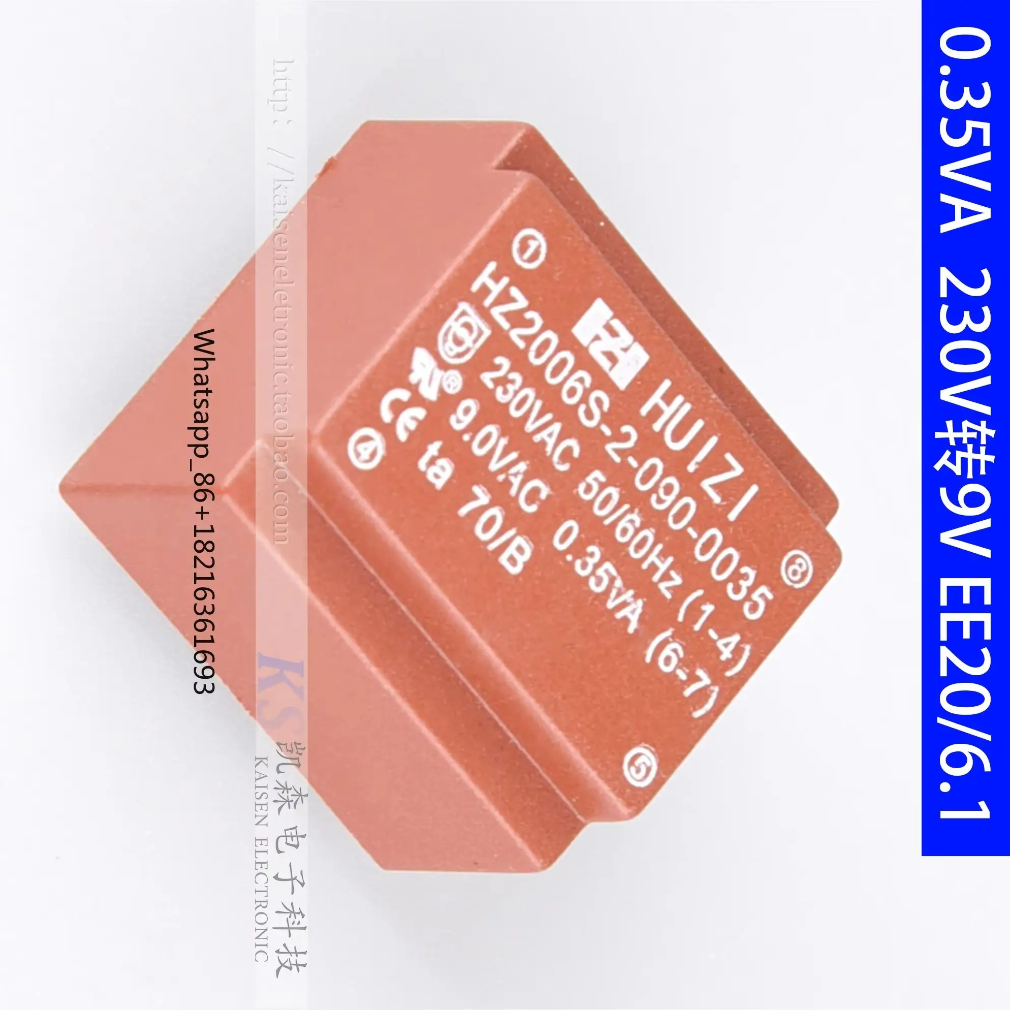

new 0.35VA 0.35W EE20/6.1 230V to 6V9V12CE power frequency waterproof epoxy potting transformer