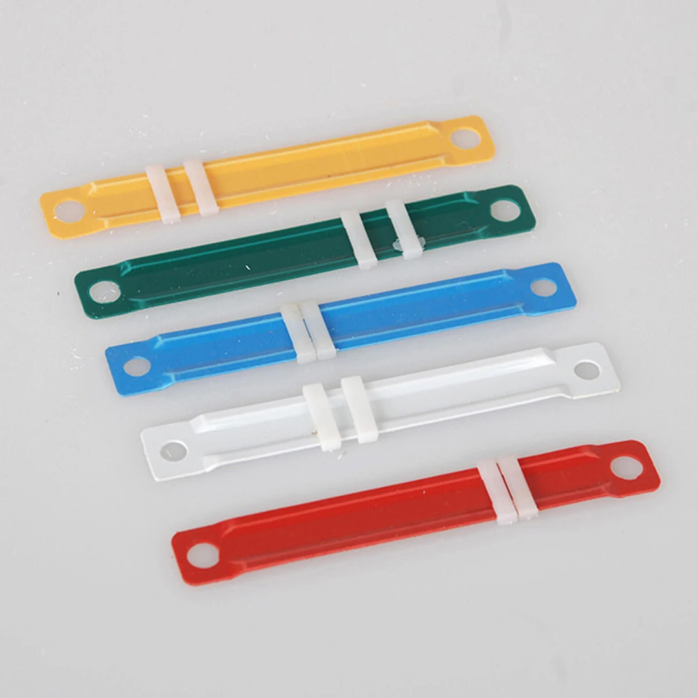 100 Pcs File Binder Strip Loose-leaf Clips Folders Paper Fasteners Stationery Storage Supplies