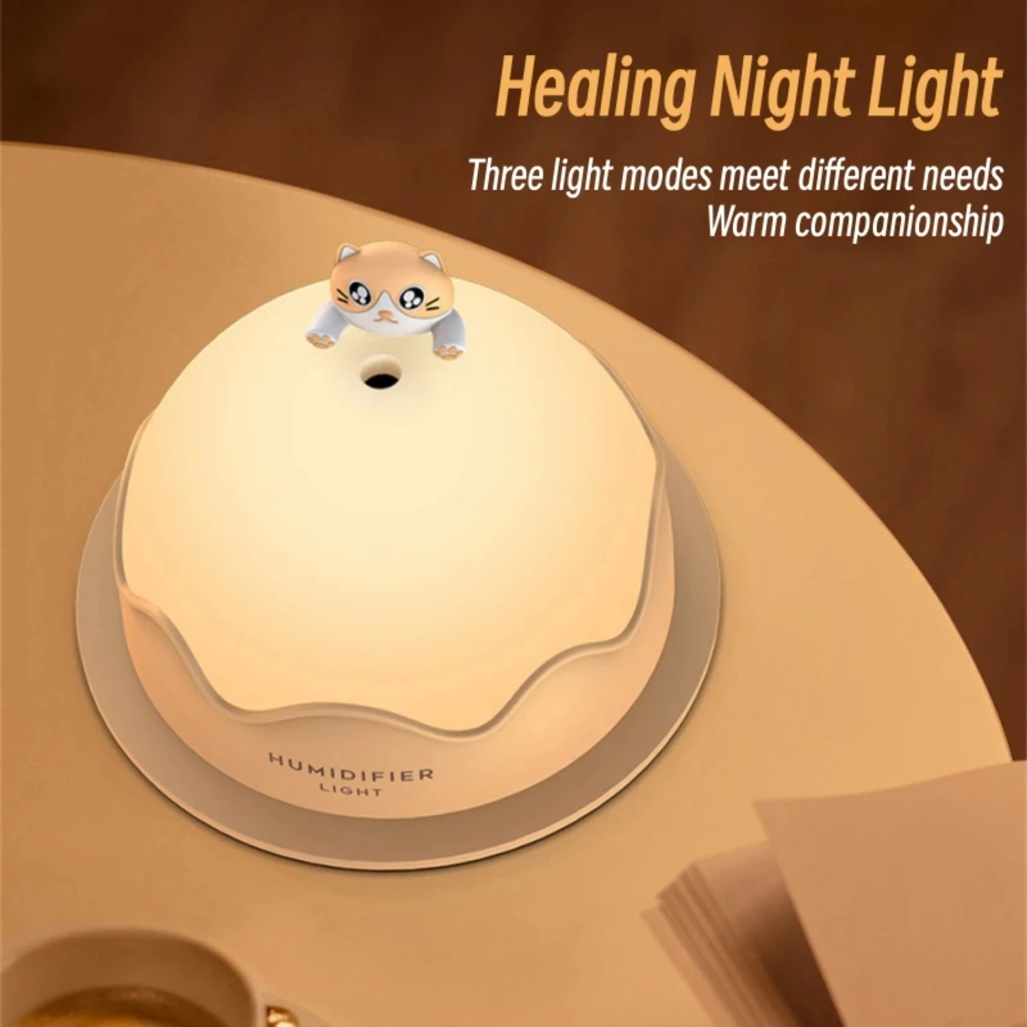 

Create a peaceful atmosphere with this cute 200ml cat ultrasonic air humidifier. Featuring an atomizer, bedroom purifier, warm n