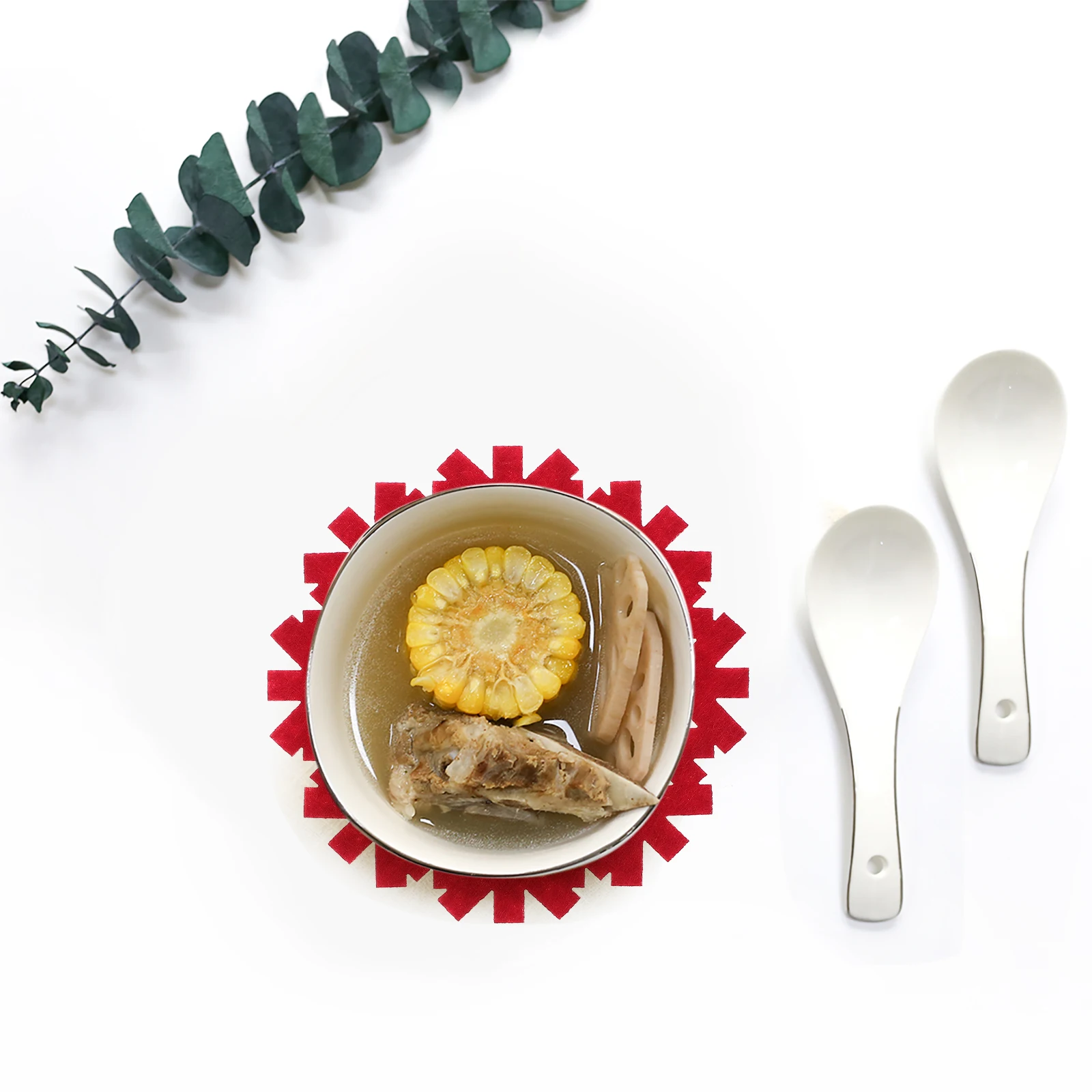 

20 PCS Christmas Snowflake Coasters Place Mat Hot Pads for Kitchen Pot Holders Base Heat Pan