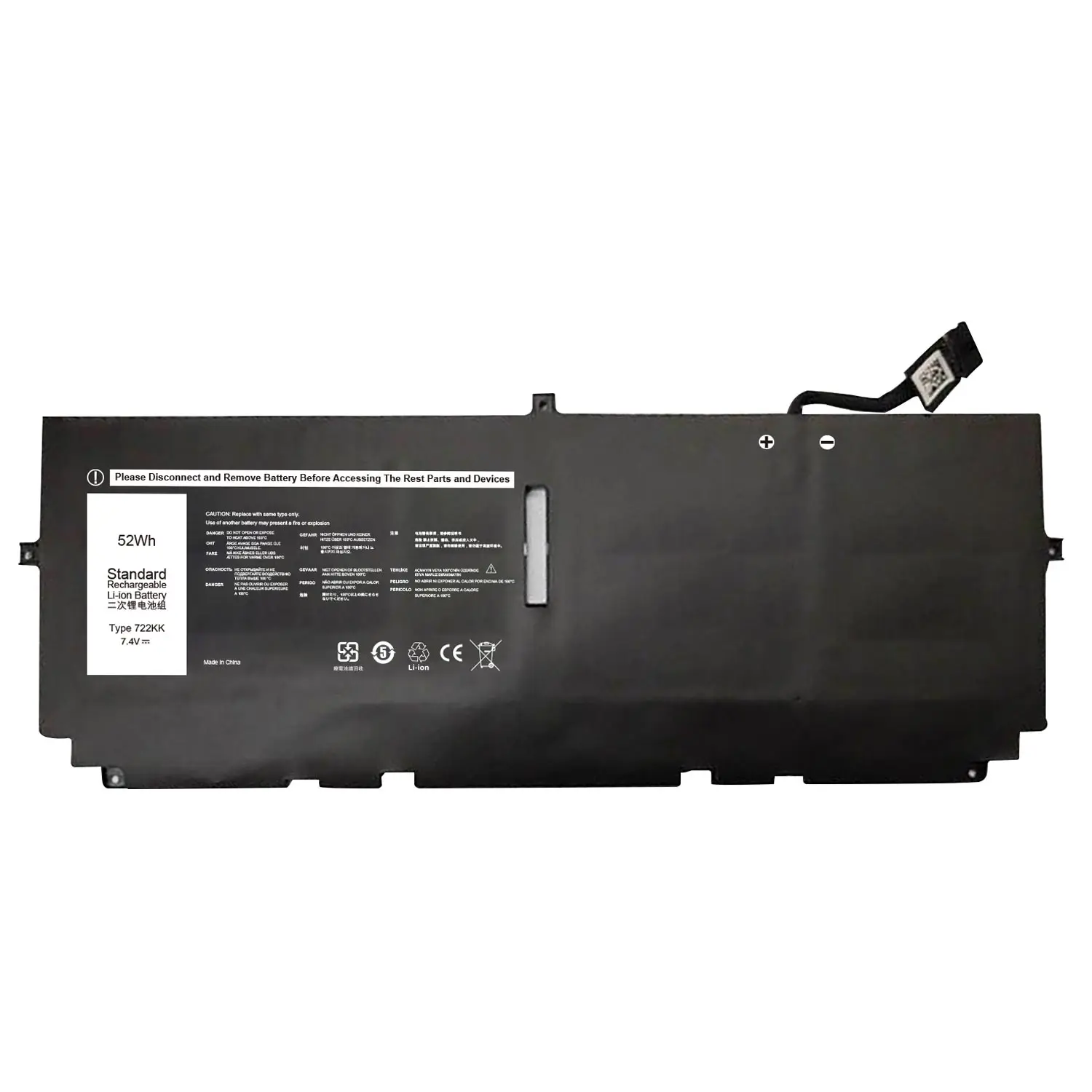 

722KK FP86V WN0N0 OEM аккумулятор для ноутбука Dell XPS 13 9300 перезаряжаемая батарея для ноутбука SWLB