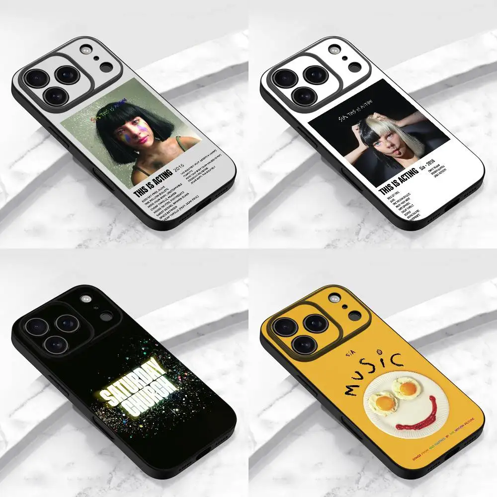 

S-Sia Music Saturday Church Phone Case For iPhone 13,16,11,14,17,12,15,Plus,E,Air,Pro,Max,Mini Protective Black Cover