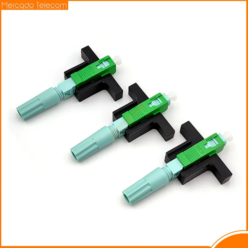 New SC APC UPC Fiber Optic Connector 58mm Single-Mode Optical Fast Connector FTTH Cold Connector Tool Fiber Quick Connector LX58