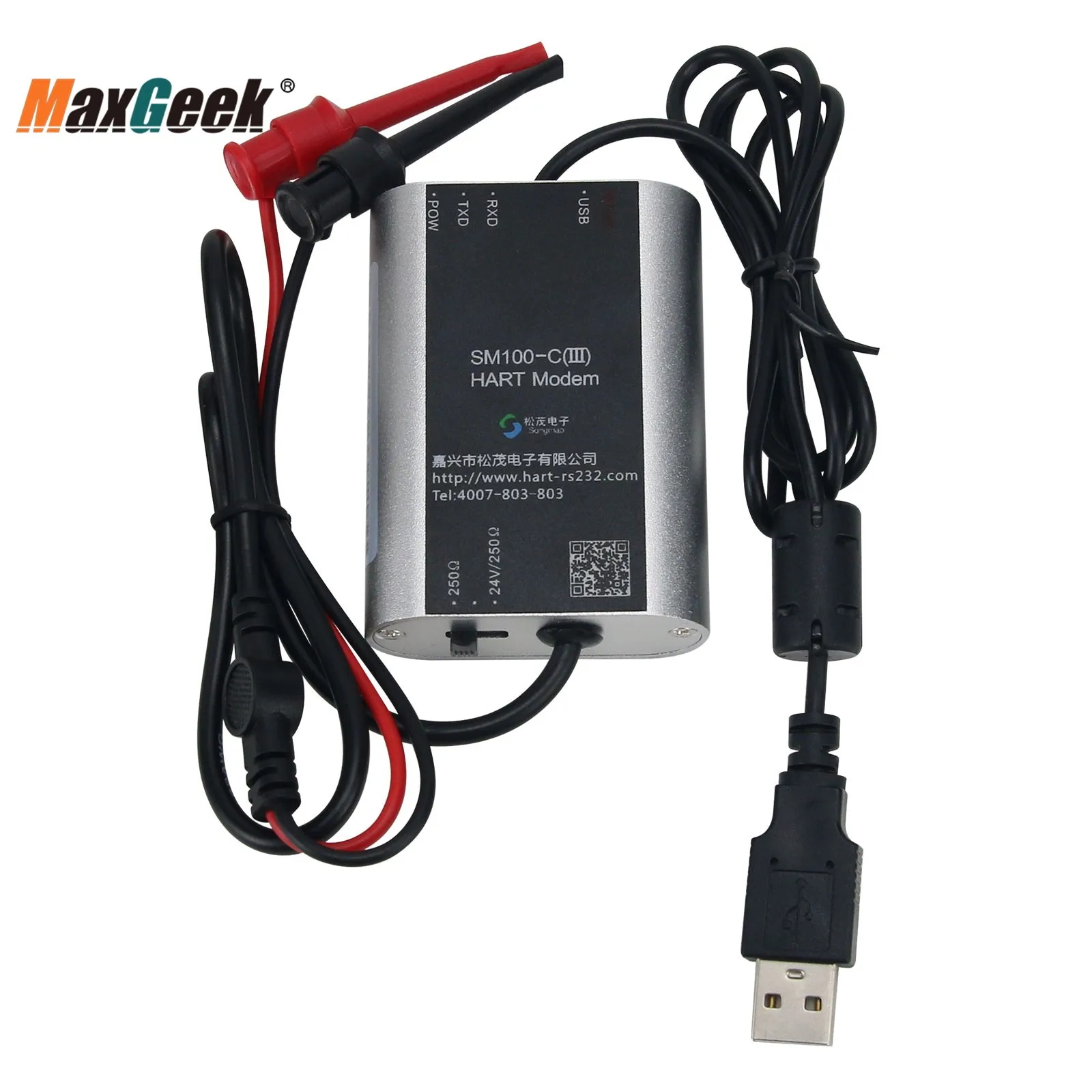 Maxgeek SM100-C (III) Standard Version Hart Modem USB to Hart Modem HART Cat Supports Mobile APP Debugging