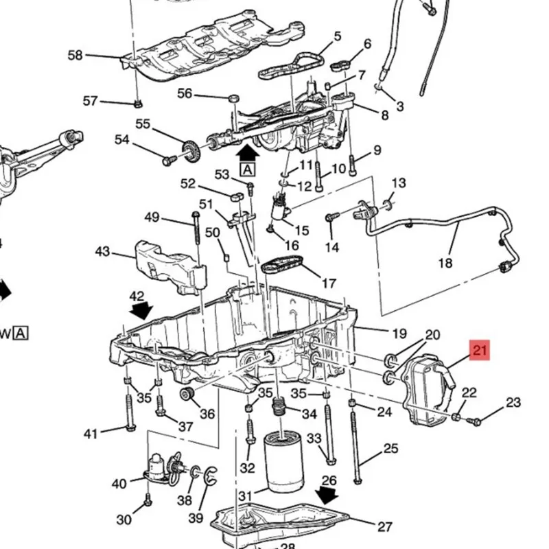 A99F-Oil Cooler Replacement Part 12662732 For Cadillac XT5 XT6 GMC Acadia Blazer