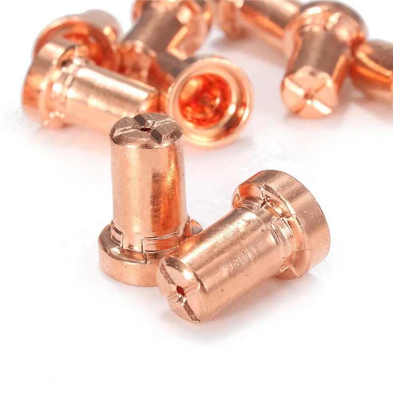 10 pezzi 10/15mm punte al Plasma ugello punte per elettrodi Kit di materiali di consumo per PT-31 LG-40 torcia da taglio strumento di saldatura per taglio al Plasma