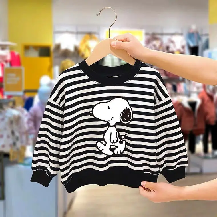 Snoopy girl  and boy sweater children's cute cartoon 2022 cotton spring and autumn long-sleeved top coat