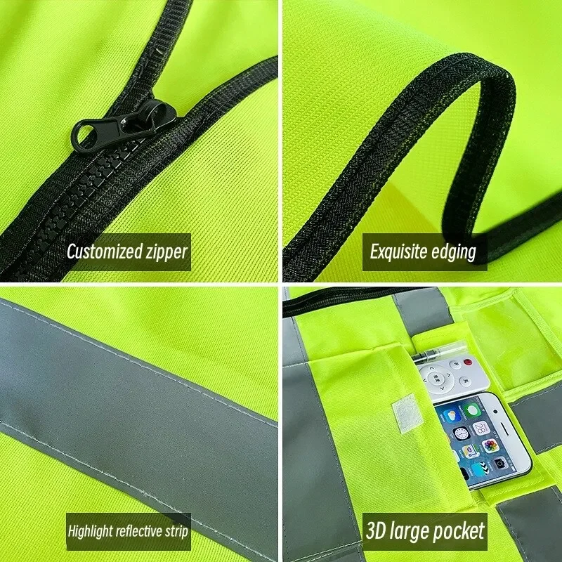 High Visibility Reflective Vest Working Clothes Motorcycle Cycling Sports Outdoor Reflective Safety Clothing Reflective Jacket