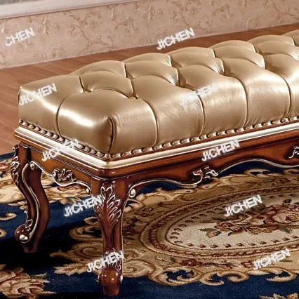 

NXJ Боковой табурет Италия импортная кожаная бытовая спальня-кровать передний табурет из массива дерева прикроватная скамейка