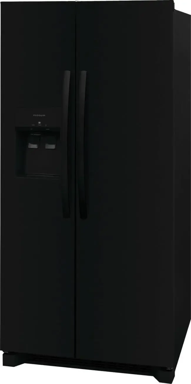 Frigidaire 22.3 cu ft 33 inch Side by Side Side Refrigerator White Standard Depth FRSS2323AW Household Large Capacity Side Refrigerator For Kitchen Garage Food Storage