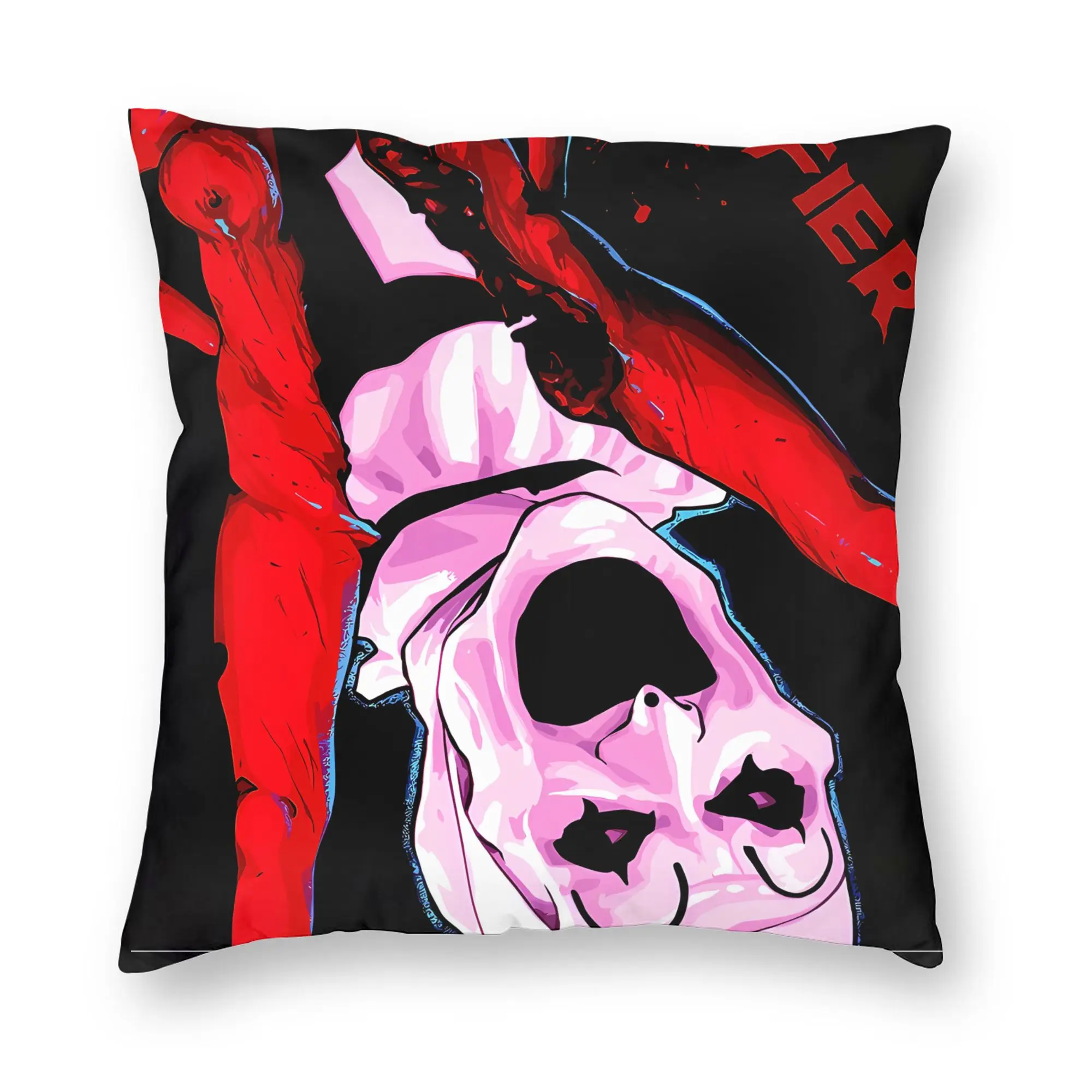 Terrifier Movie Pillow Cover  Graphic Cushion Cover Retro Trendy Pillow Case For Couch Sofa Bedroom