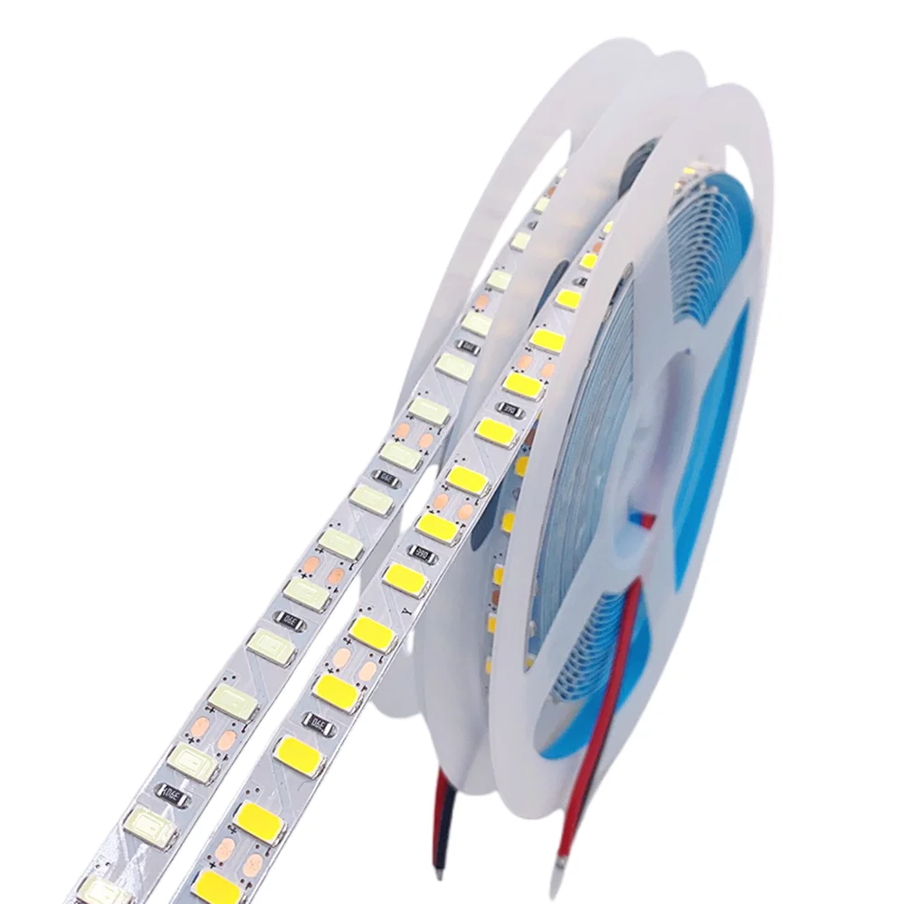 5m 5630 5730 LED Strip Light DC12V 24V 60leds 120leds Warm Cold White 4000K Flexible LED Tape Lamp IP20 IP67 Waterproof