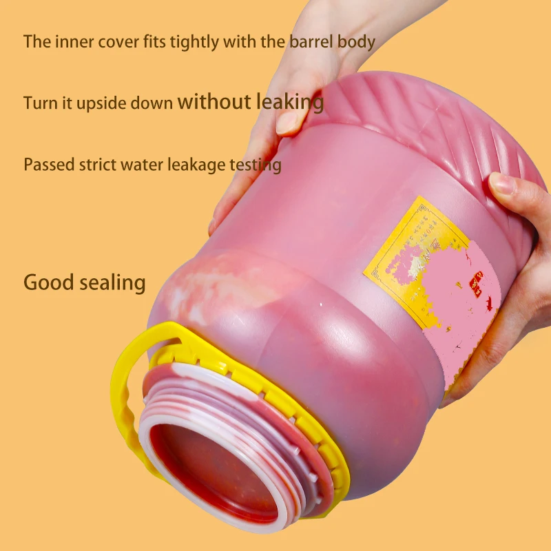 4 Liter Food Grade HDPE Plastic Bucket with Inner Cover Home Storage Container for Food Liquid Lotion Leakproof pail