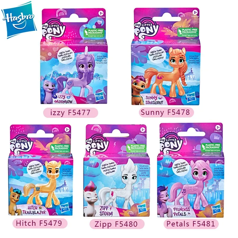 Hasbro My Little Pony Sunny Pipp Petals Izzy Hitch Crystal Pony Doll Model Toy Action Figures Collection Ornament Kids Gifts