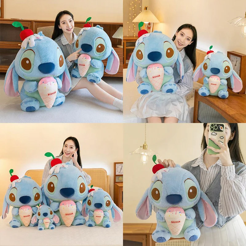 

Милая плюшевая игрушка Disney с мороженым для детей, подарок на день рождения, мягкая кукла, детский подарок, оптовая продажа, милый плюш