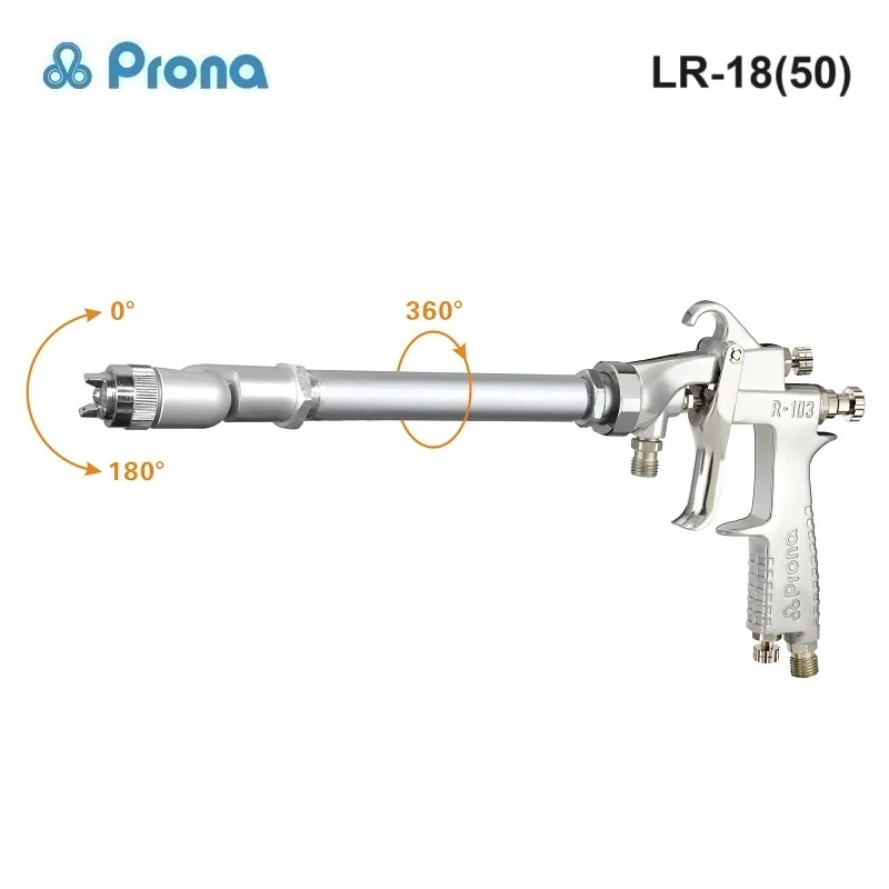 Prona Universal Extension Paint Spray Gun  LR(A)-18(50) Inner Wall Of The Long Rod Pipe Spray Gun Length 50/150/300/500/800mm