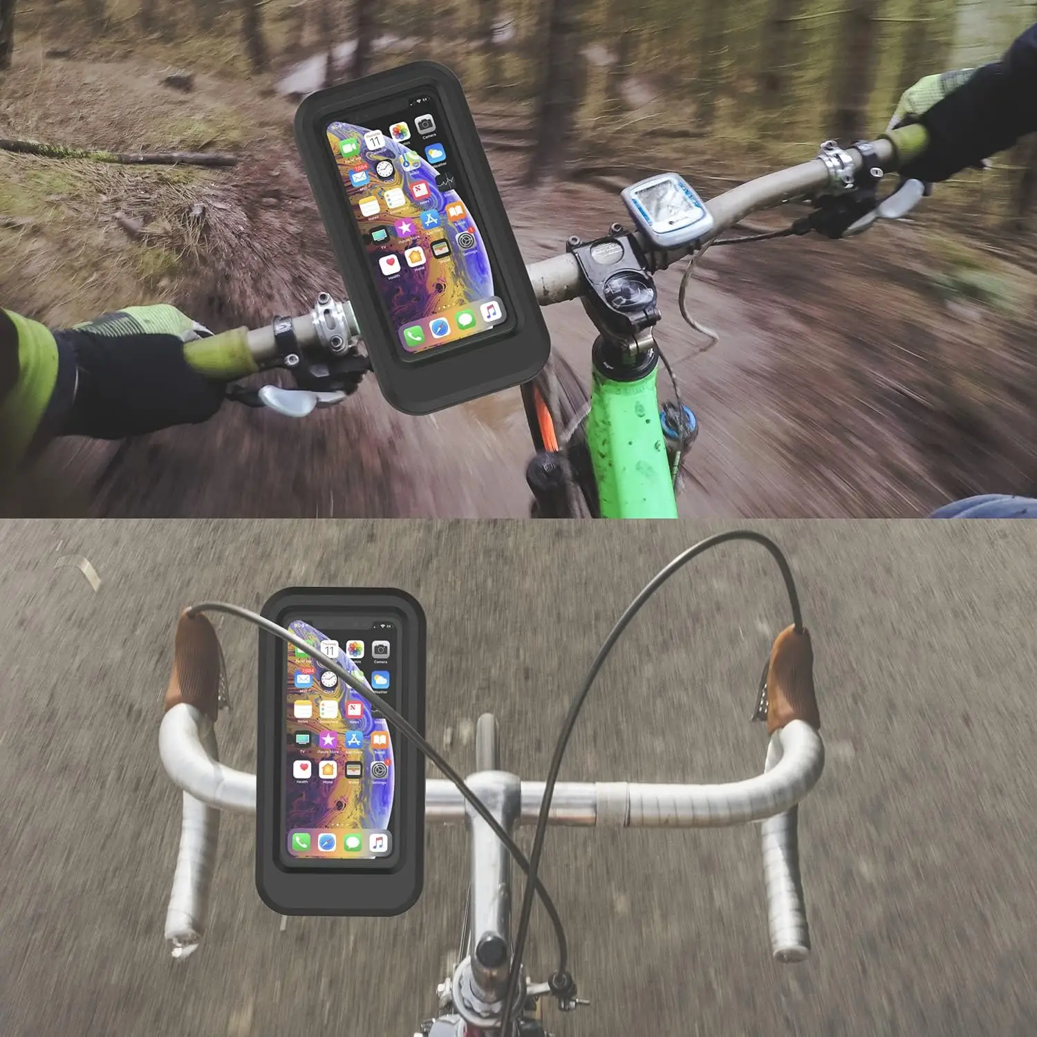 

Waterproof Motorcycle Bike Mobile Phone Holder Support Universal Bicycle GPS 360° Swivel Adjustable Motorcycle Cellphone Holder