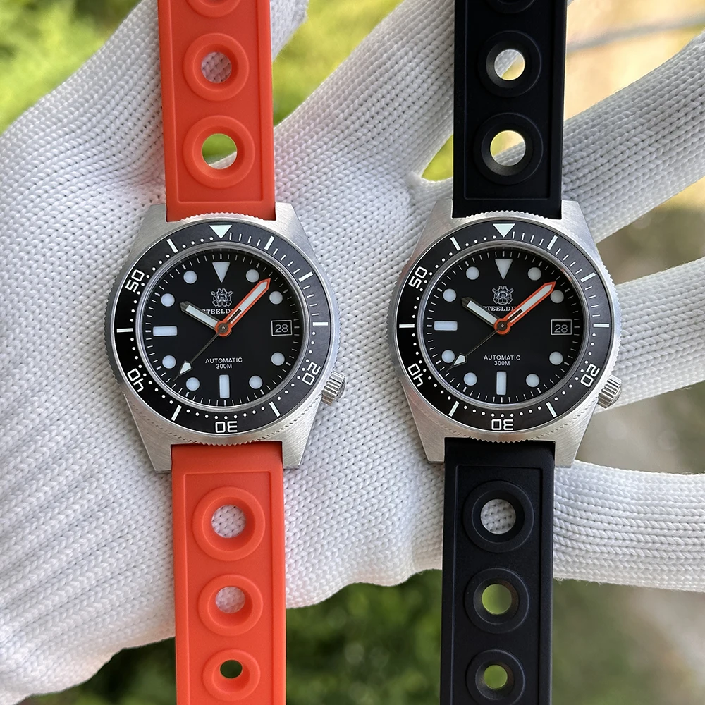 

STEELDIVE Мужские дайверские часы 42 мм Автоматические механические наручные часы 30ATM Водонепроницаемые BGW9 Светящееся сапфировое зеркало NH35 Керамический безель