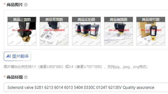 

Solenoid valve 5281 6213 6014 6013 5404 0330C 0124T 6213EV Quality assurance