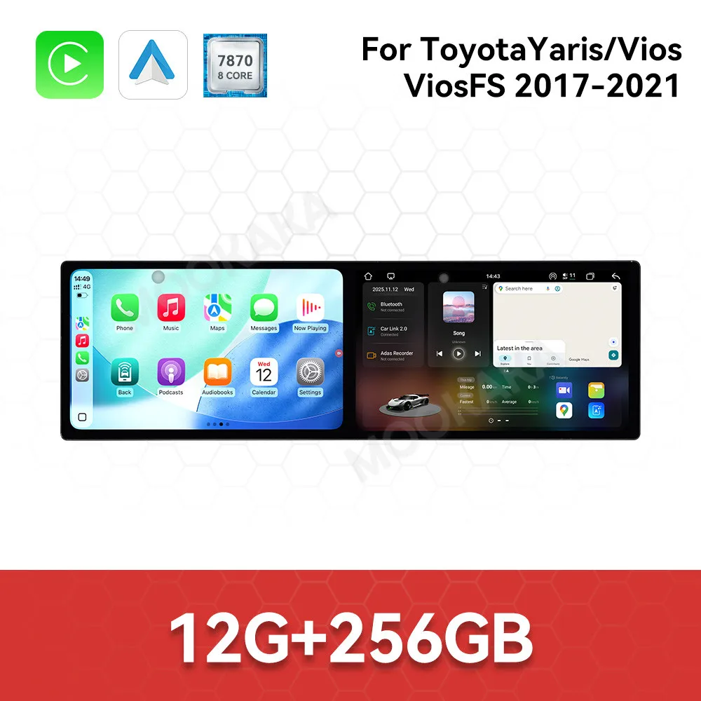 

Car Accessories Radio For Toyota Yaris Vios ViosFS 2017-2021 Android Auto GPS Navigation Multimedia Stereo Receiver Head Unit