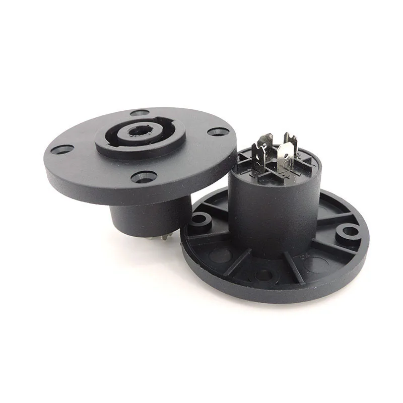 1pcs 4pin Round XLR mount panel power socket European-style 4Pin Female Compatible Audio Cable Connector socket E1 - view 2