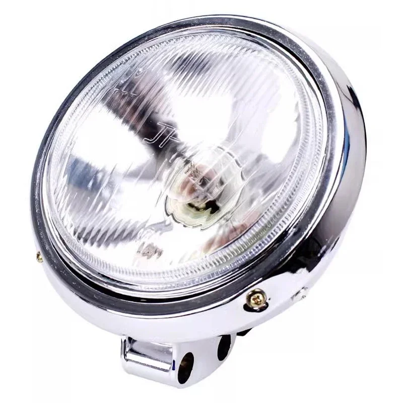 Motorcycle Universal DC 12V Headlight Headlamp For Harley 883 HONDA Steed VLX 400 Shadow 600 Magna 250 Chrome Running Light