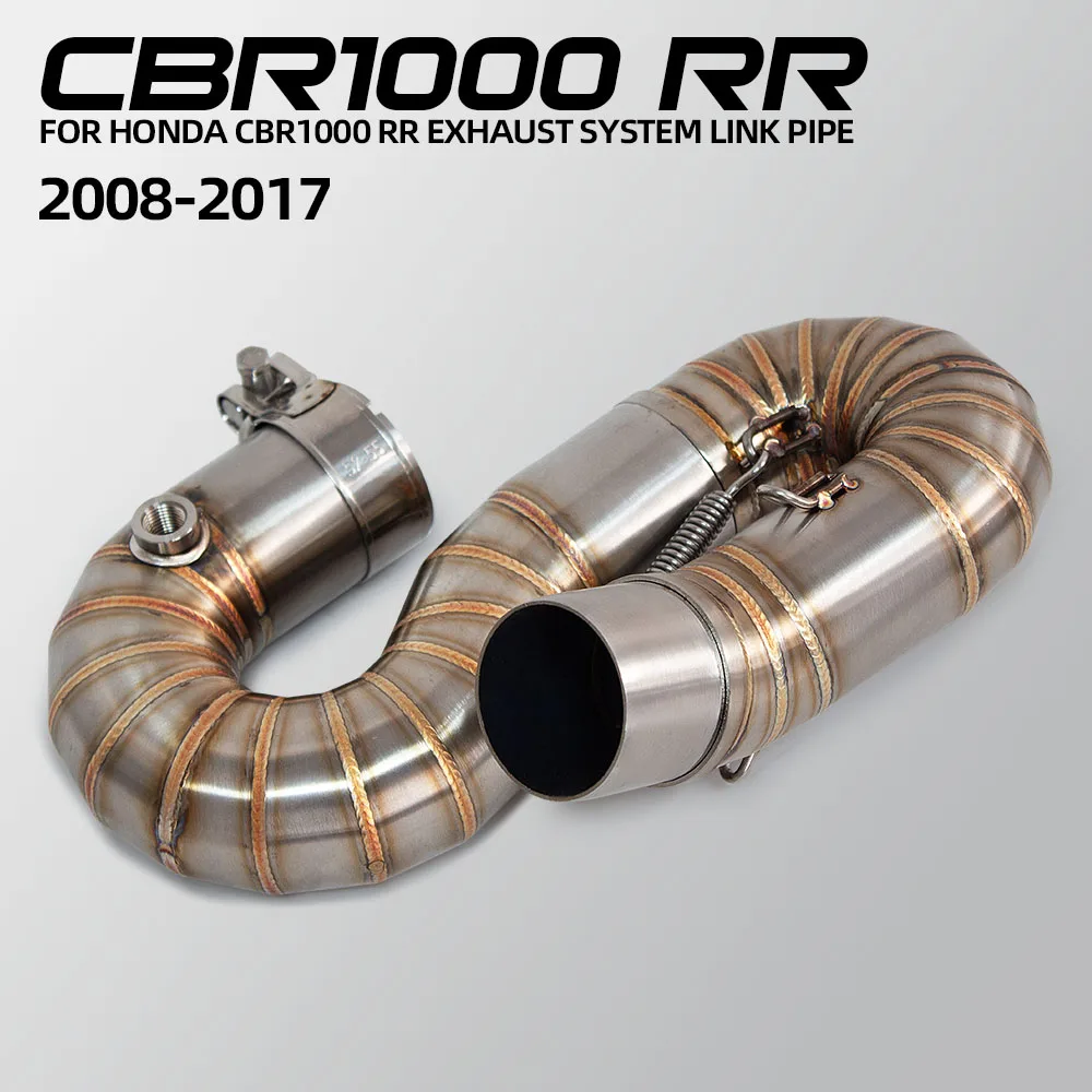 

For HONDA CBR1000RR CBR1000 RR 2008-2017 Motorcycle Exhaust Modified Middle Link Pipe Stainless Roundabout Slip-On Tube 51mm Kit