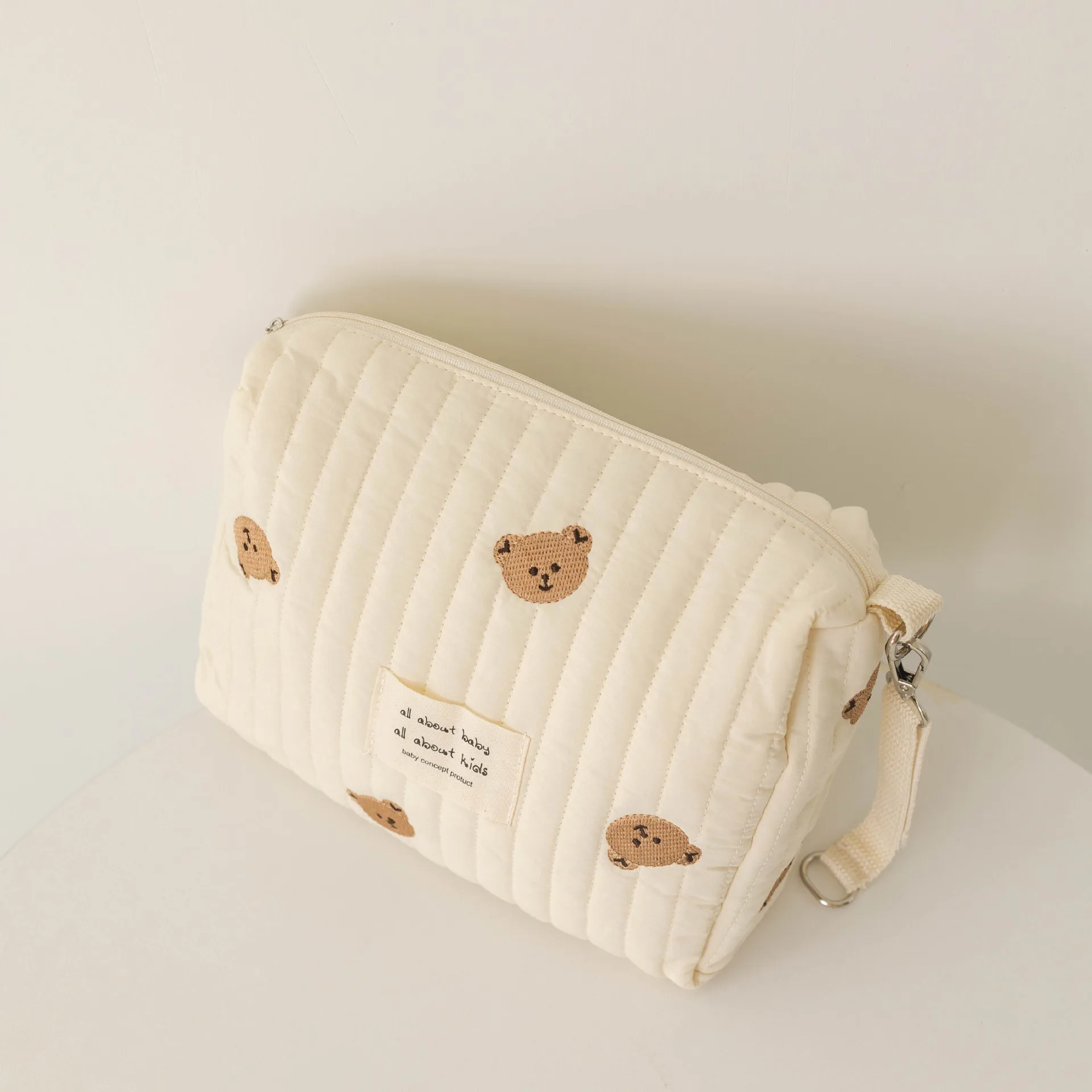 Cotton Baby Diaper Bag South Korea\'s Ins Cute Bear Embroidery Mommy Bag Handbags For Newborn Maternity Pack Travel Changing Bag