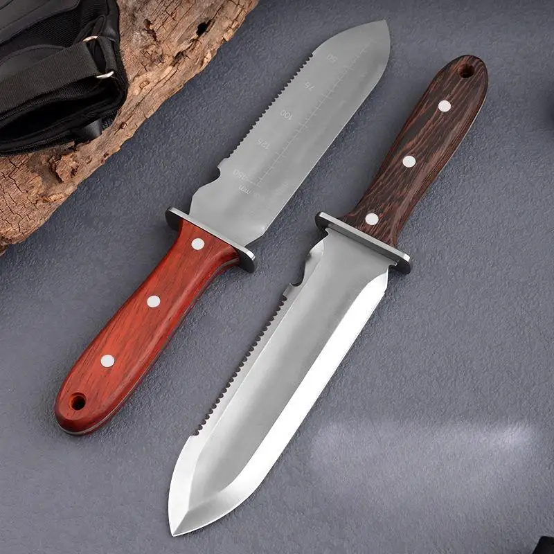 

1Pc Garden Professional Hori Hori Garden Knife with Sheath Stainless Steel Blade for Weeding Digging Pruning Cultivating Garden