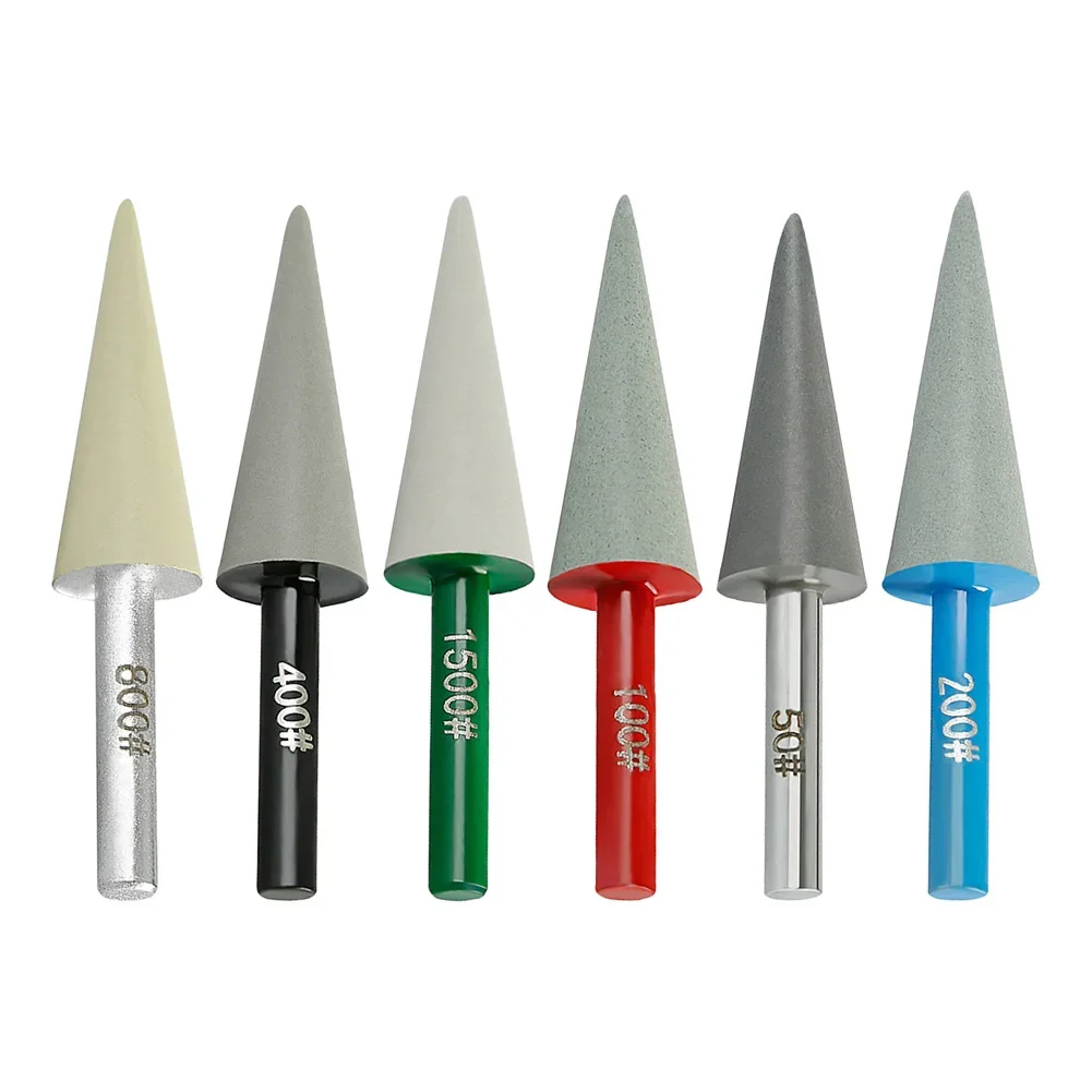 

1pc Conical Grinding Bits 50-1500Grit With 6mm Shank Resin Grinding Burrs For Metal Polishing Rotary Tools