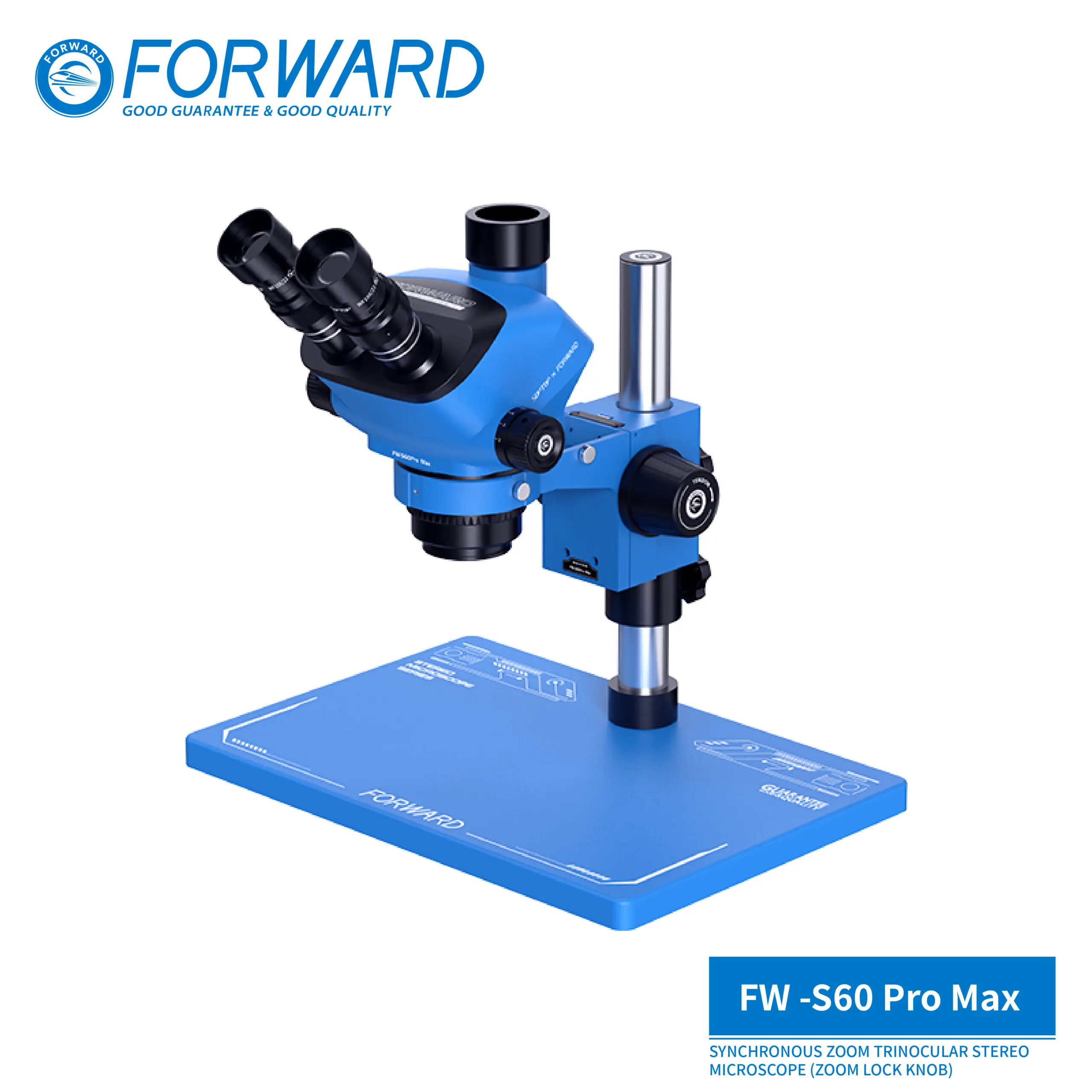 FORWARD × SOPTOP Trinocular Continuous Zoom Microscope 4K Camera