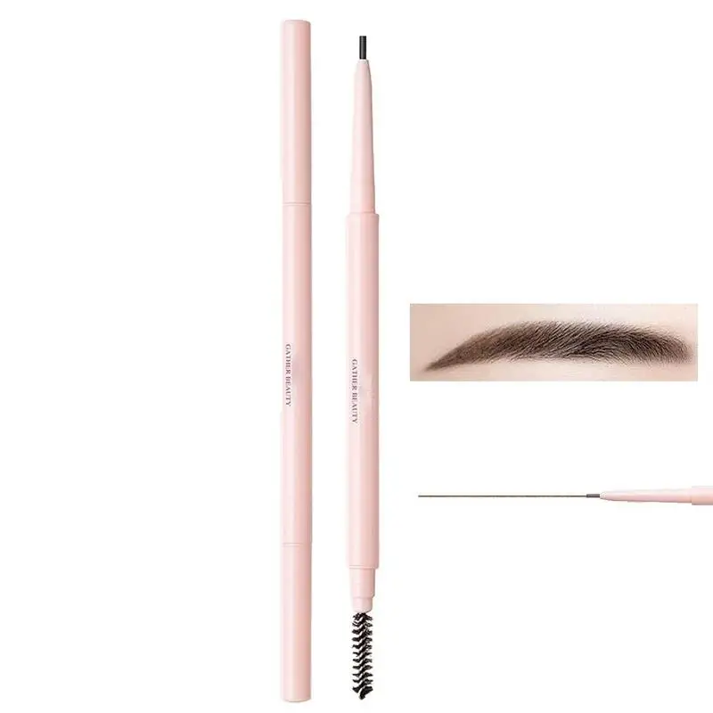 Ultra Fine Tip Eyebrow Pencil Waterproof Brows Makeup Fine Tip Brow Pen Convenient Long Lasting Multifunctional Brows Makeup