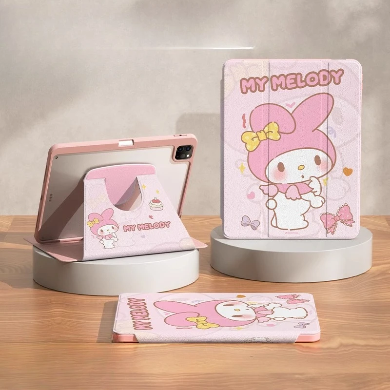 

Чехол My Melody для iPad Funda ipad 8/9/10/11 10,2 дюйма A16 11 дюймов, чехол для планшета Air 4 5 10,9 дюйма M2 M3 Pro3 4 5 6 12,9 дюйма, защитный чехол