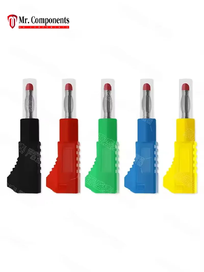 4mm Safe Banana Plug with Telescopic Transparent Sheath and Stackable Insert for Pure Copper High Voltage Resistant Lantern Plug