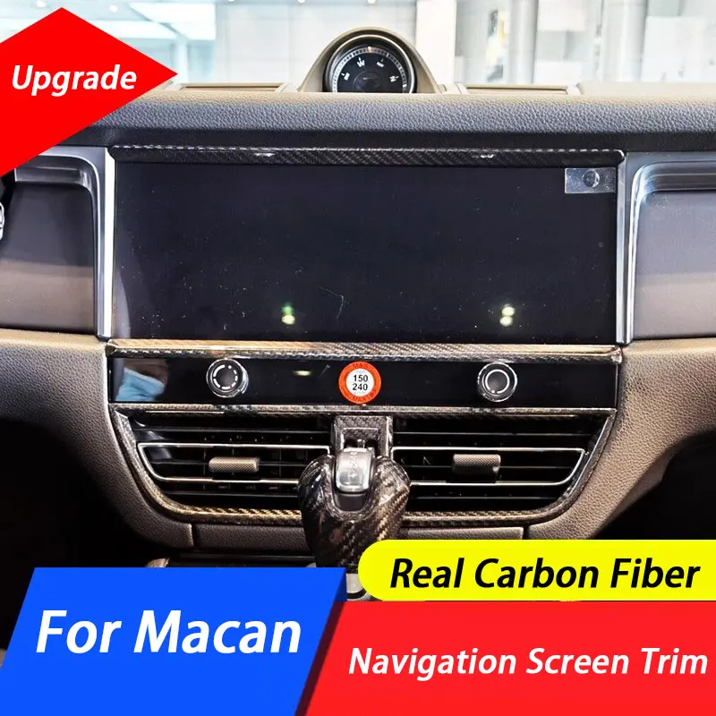 

For Porsche Macan 95B 2018 2019 2020 2021-2023 Car Interior Navigation Screen Trim Strip Navigation Frame Decorative Sticker