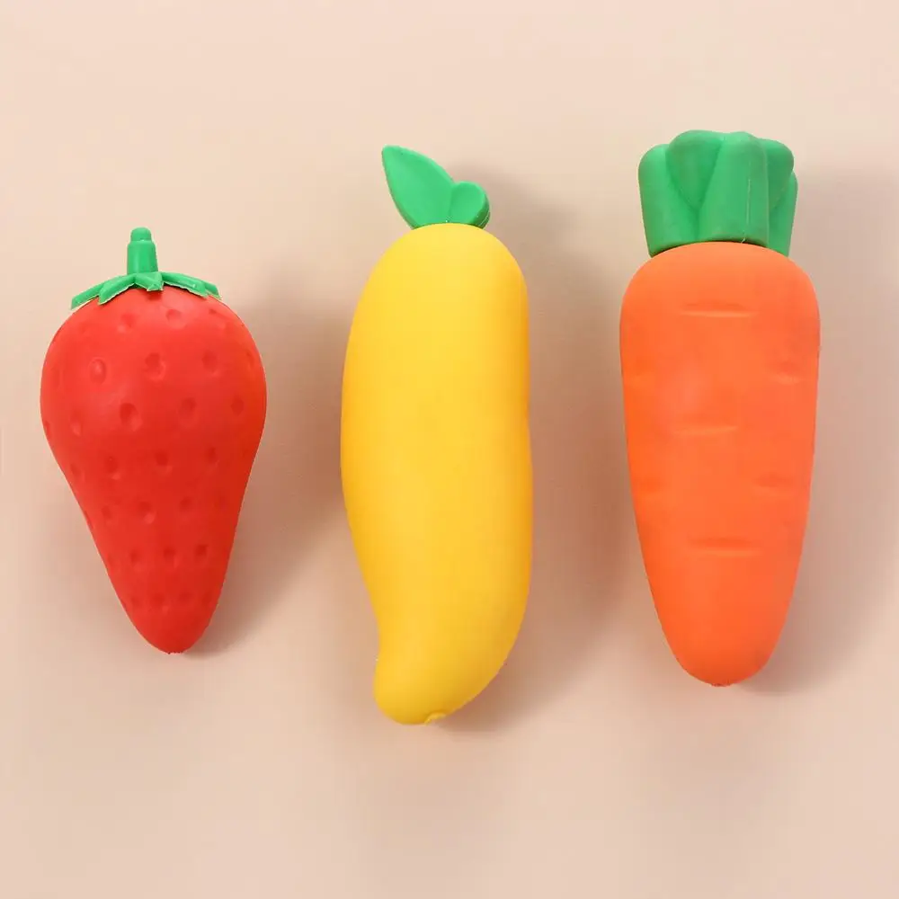 الجزر الفراولة المانجو اللوازم المكتبية المدرسية الطلاب القرطاسية محايات قلم رصاص لينة محايات الفاكهة الكبيرة تصحيح الإمدادات