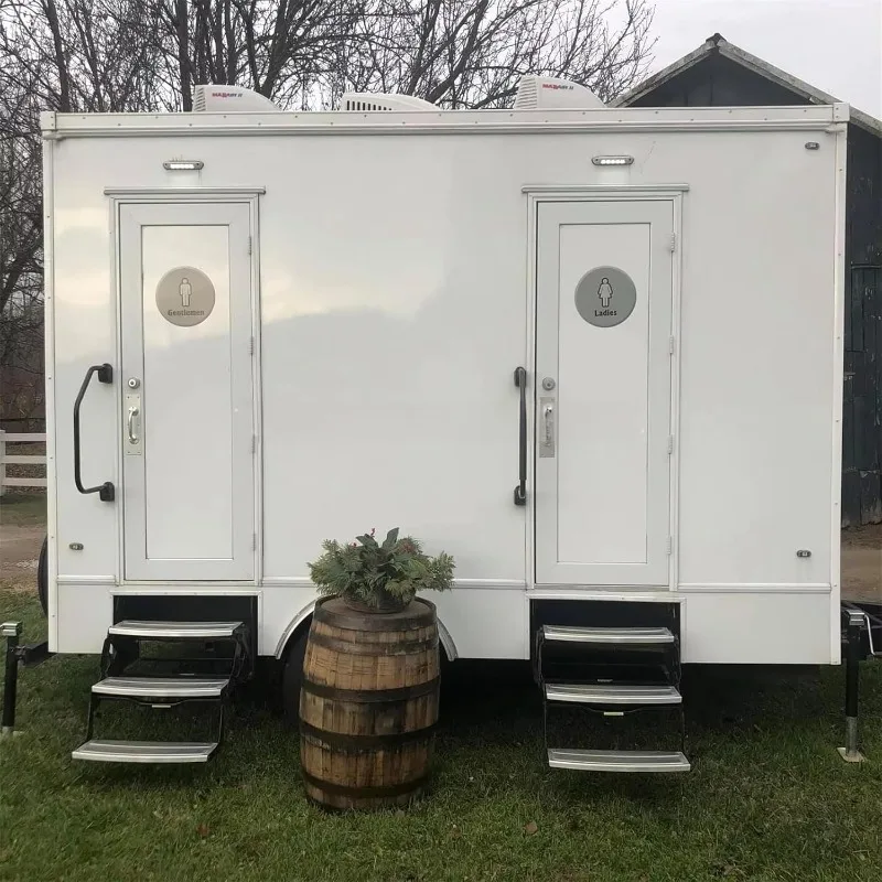 Temporary Portable Bathroom Trailer with Shower and Sink for Relief Camps Mobile Restroom Trailer for Disaster Recovery