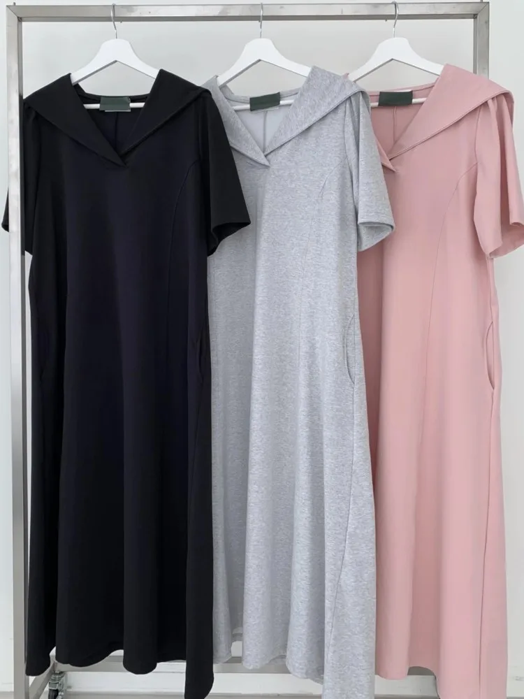 فستان قميص صيفي كبير الحجم للنساء فستان كوري فضفاض أنيق عتيق فساتين للسيدات