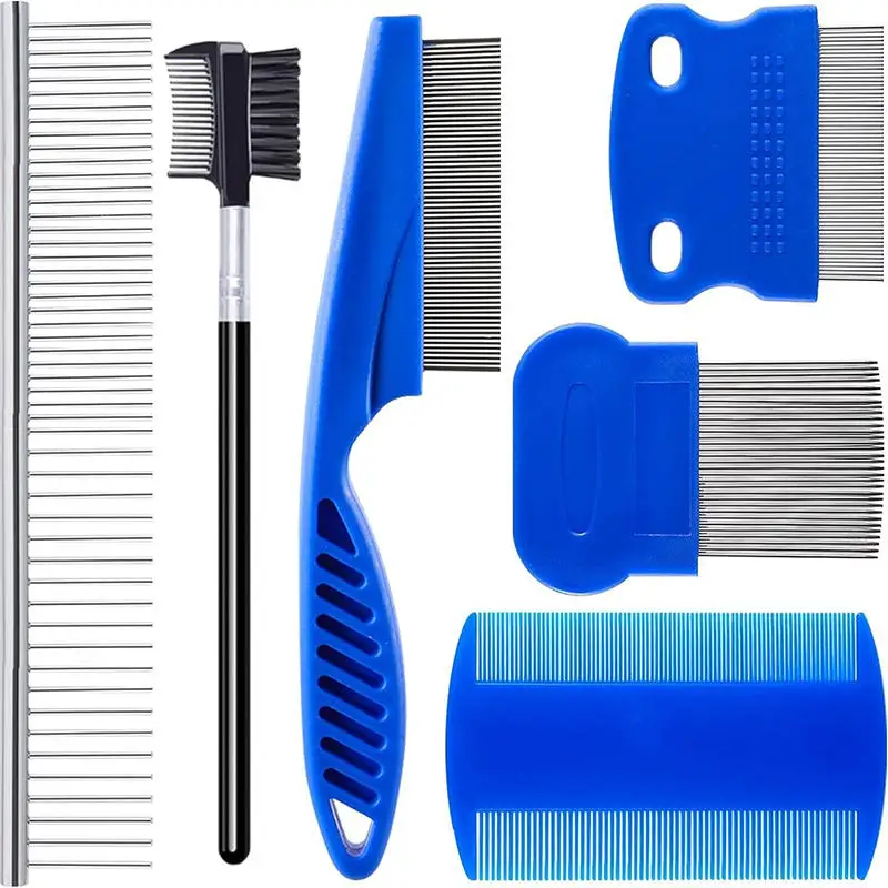 6Pcs Pet Flea Combs…