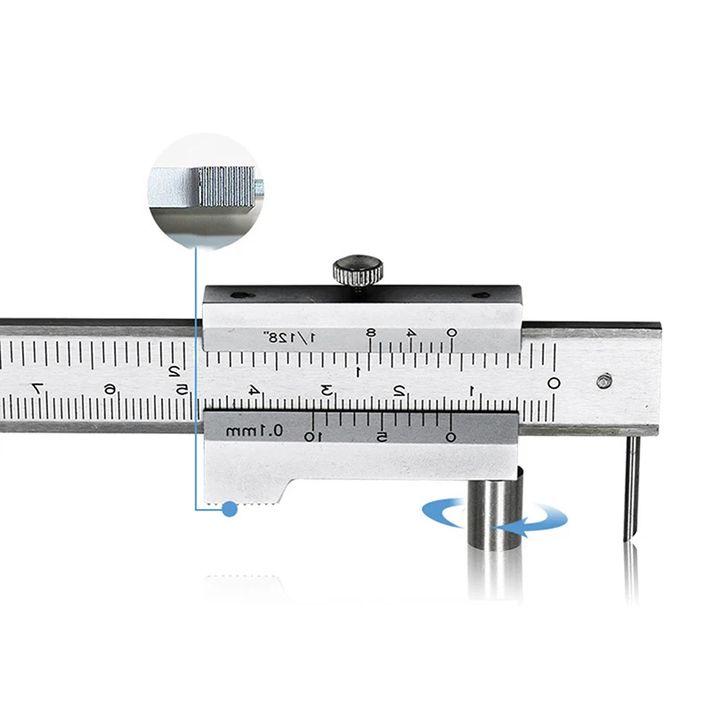 High Quality 0-200mm Marking Vernier Caliper Scriber Gauging Ruler Measuring Instrument Tool Accuracy: 0.1mm Or 0.05mm