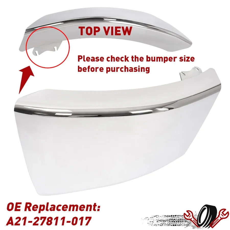 

For Freightliner M2 106 112 Business Class 03-21 RH Bumper End Cap Cover Chrome