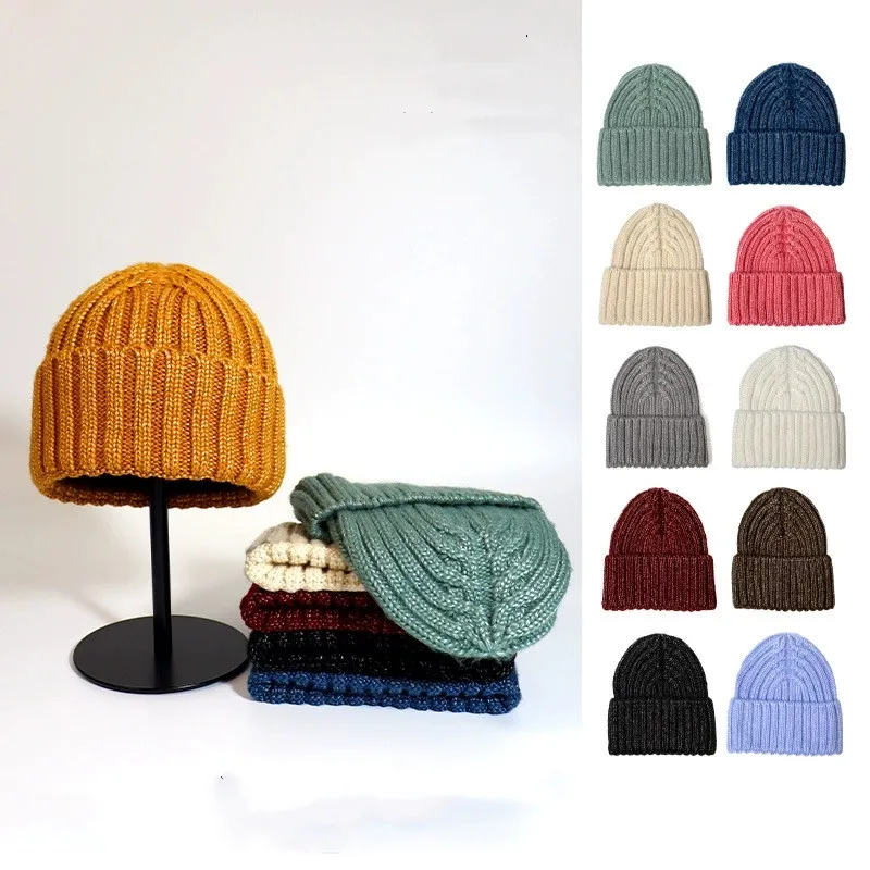 

Solid Color Warm Men and Women Metallic Knitted Hat Autumn and Winter 2025 Fashion Warm Skullies Caps