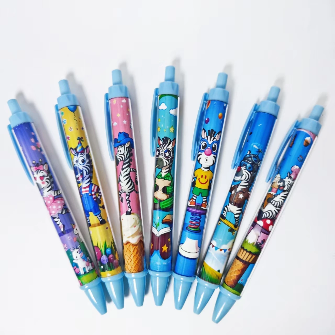 

8 шт./12 шт., шариковая ручка в стиле «Невероятный зебра», повседневная офисная открытая студенческая обучающая канцелярская ручка, подарочная ручка