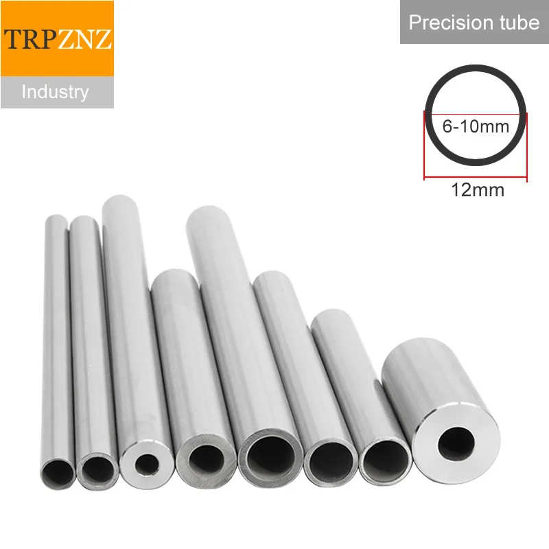 304 aço inoxidável Precision Pipe, diâmetro exterior 12mm, espessura da parede 1-3mm, diâmetro interno 8mm, tubo sanitário, OD 12mm