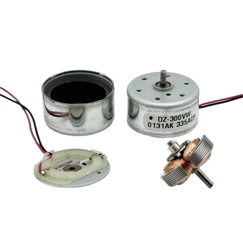 300 Micro DC Motor 24mm Round Spindle 2mm Shaft 3V-6V 3.7V 5V 6V 7550RPM For DIY Toys/Solar Power Models/Fan Projects