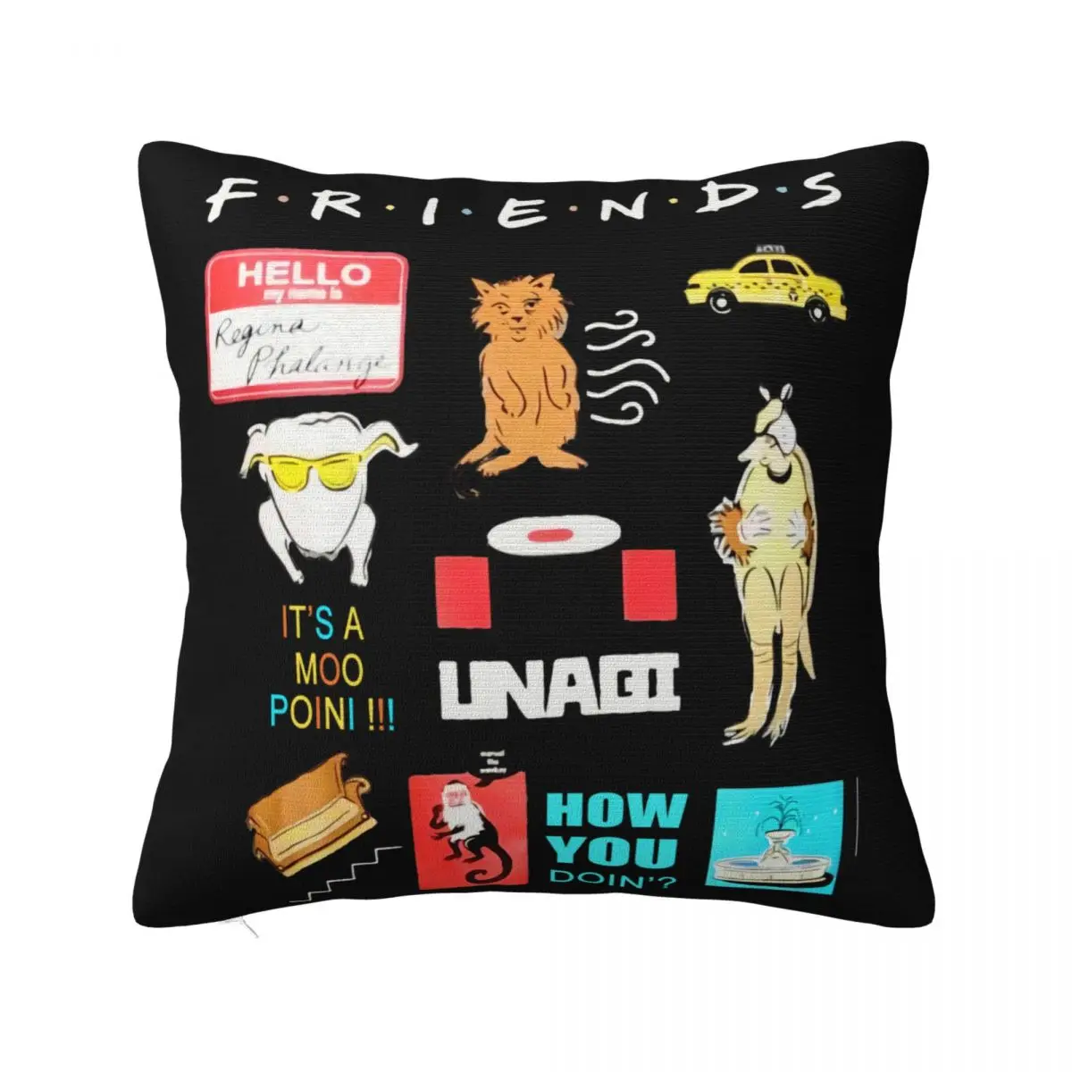 The One Where Its My Birthday Friends Tv Show Greetings Card Band Better Famous Pillow Case