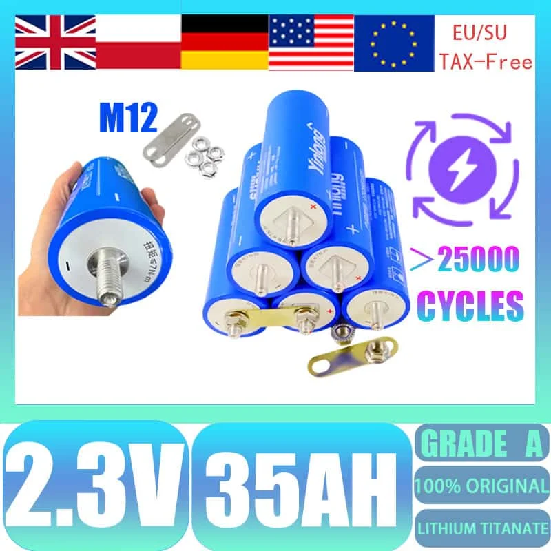

Класс A yinlong 2,3 В 35 Ач литий-титанатная аккумуляторная батарея 10c 66160 DIY 12 В 24 В 48 В электрическая лодка солнечный динамик автомобильный аккумулятор